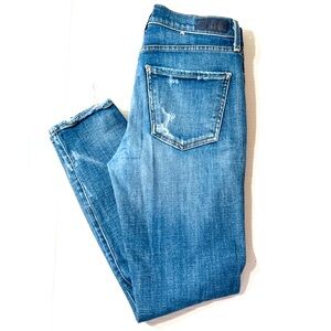 Agolde Jeans 27 Sophie Crop High Rise Distressed Premium Denim Quiet Luxury Boho